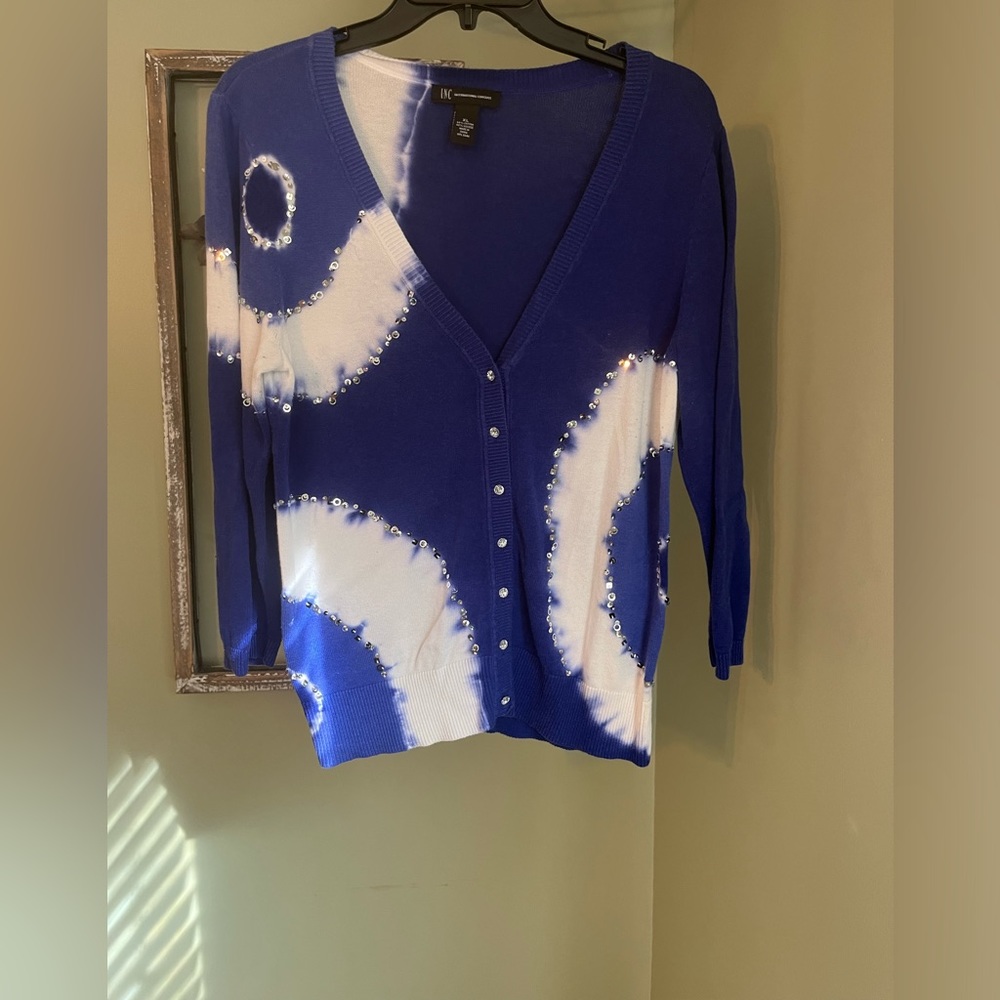 Blue and White sweater